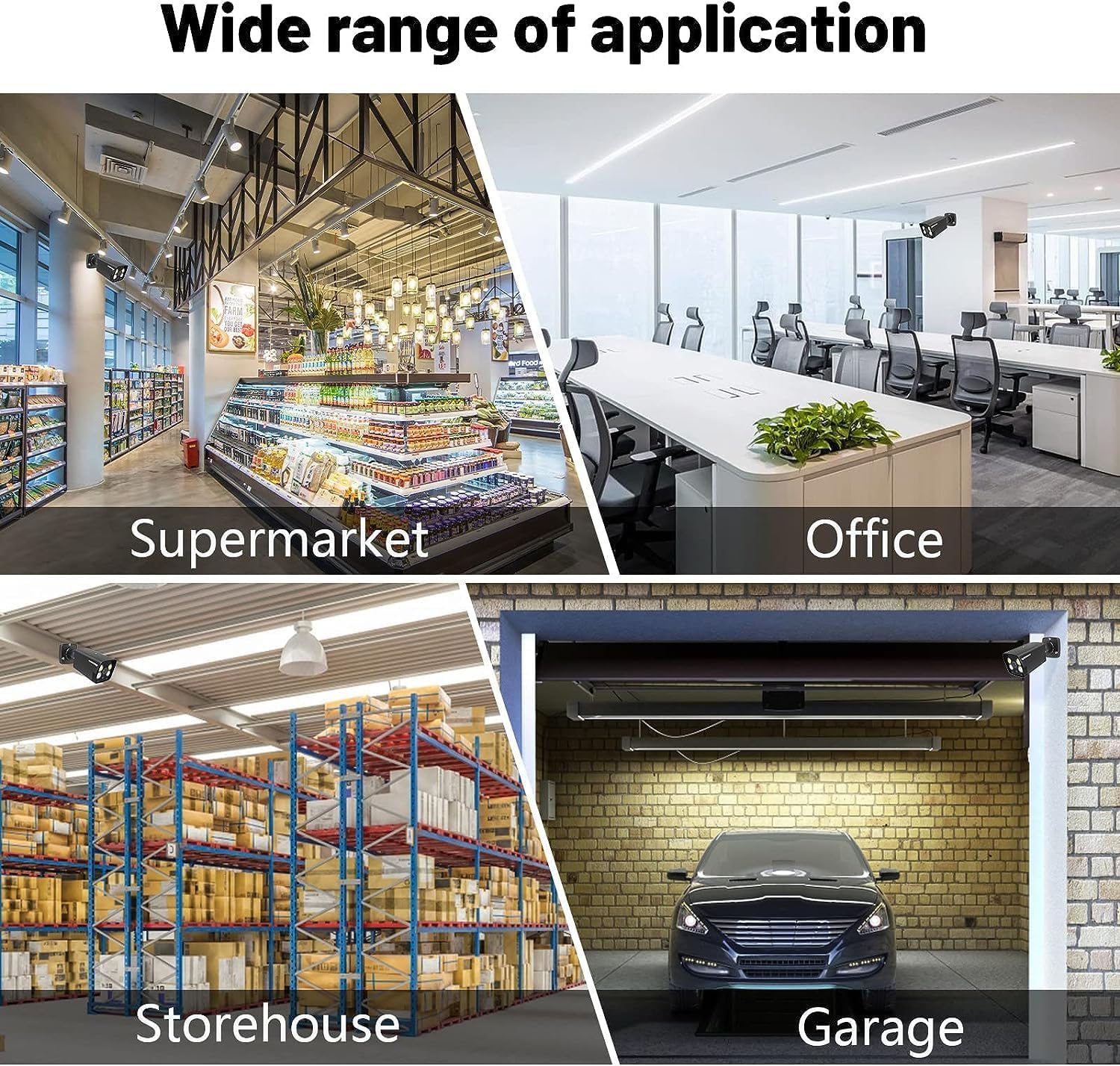 4K Security Camera System, 4pcs 2K PoE Wired Turret Cameras with Human Detection and 2 Way Talk, Color Night Vision, 8MP 4CH NVR with 1TB Hard Drive for 24/7 Local Recording, No Subscription (Black)