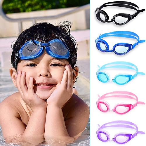 Miniatura 4 de Gejoy 12 pares de gafas de natación para niños sin fugas, gafas de natación de visión amplia para jóvenes y adolescentes de 6 a 14 años,