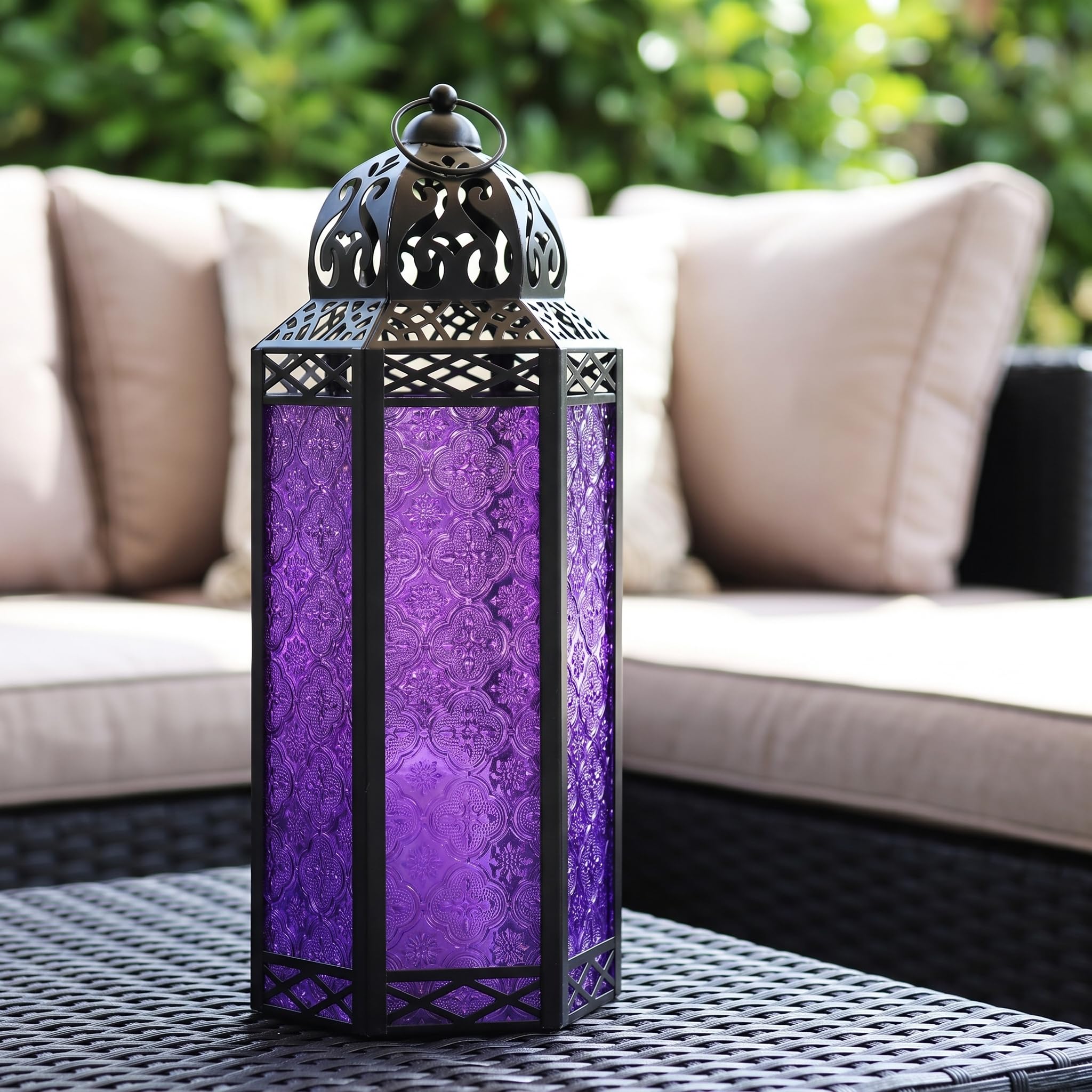 Vela Lanterns Portacandele decorativo marocchino, extra large, viola