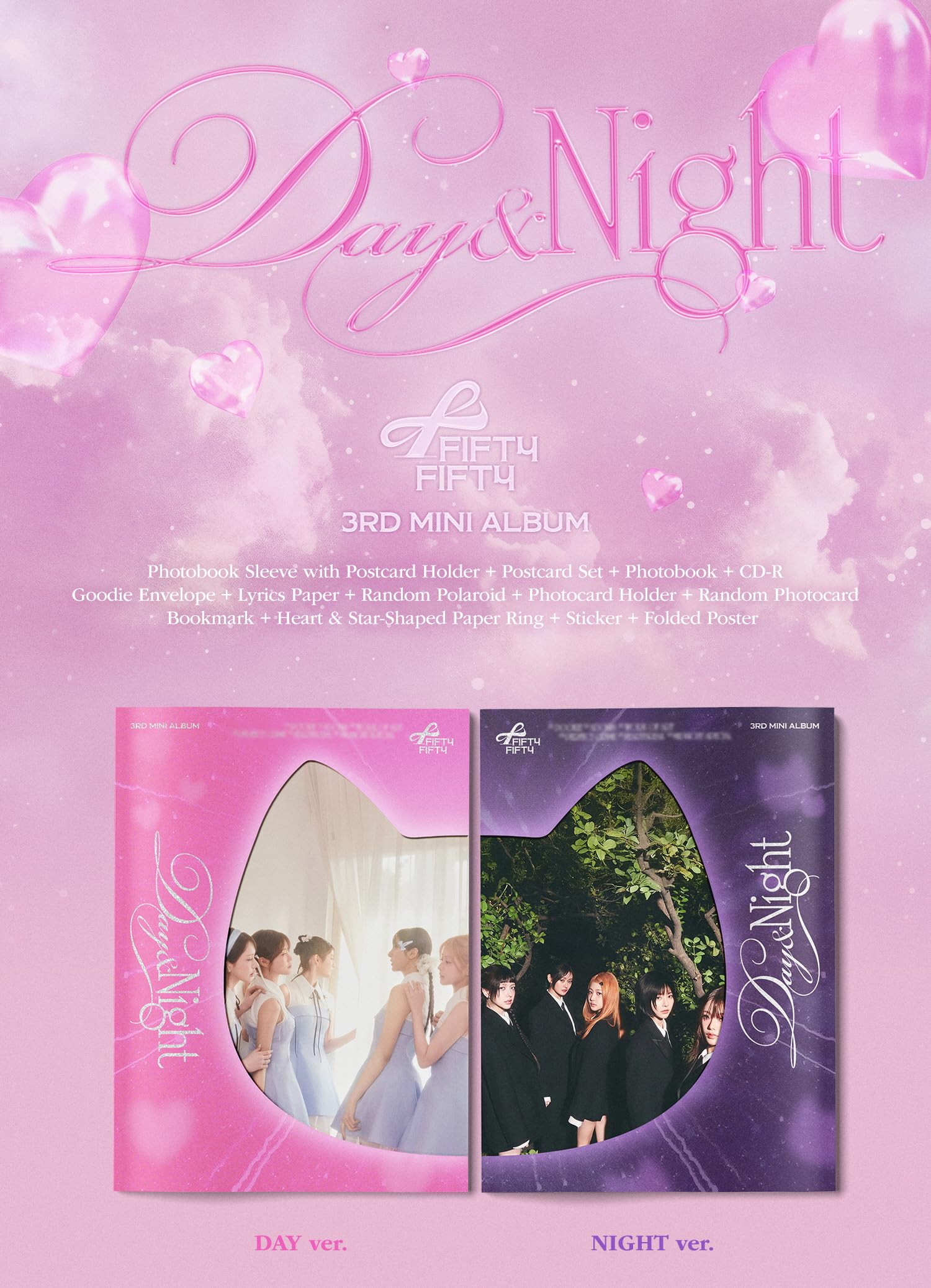 Amazon.com: FIFTY FIFTY Day & Night 3rd Mini Album (2 ver. SET)