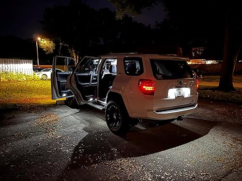 Miniatura 4 de Luces interiores LED blancas para Toyota 4Runner 2010-2023, 16 piezas, 6000 K, superbrillantes, serie 3014, SMD, mapa, puerta, espejo de tocador,