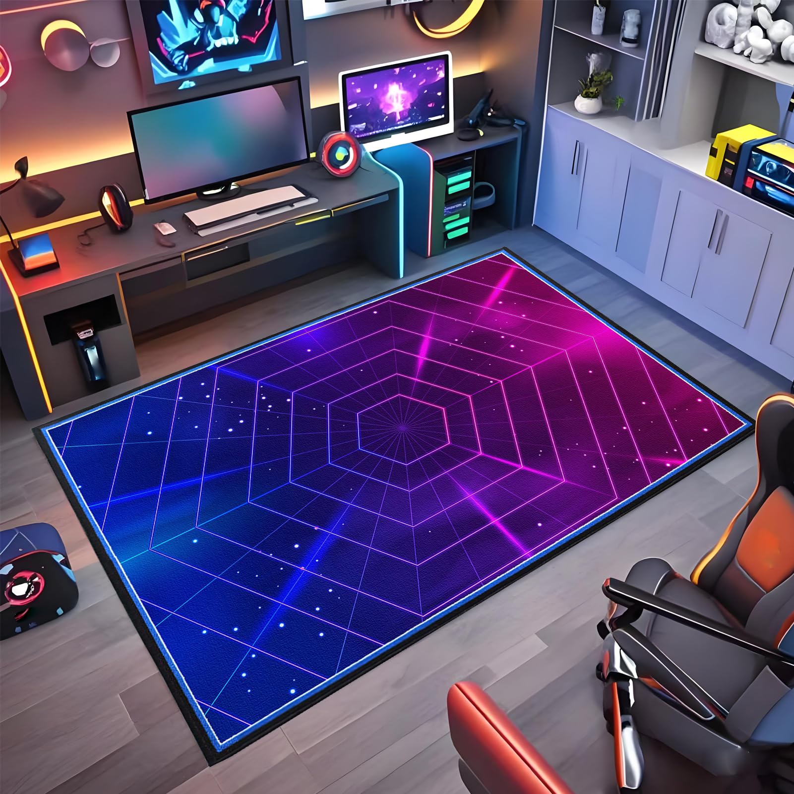 Wuzqju Gaming Chair Mat Non-slip Office Chair Mat for Hardwood Floor 90 x 150 cm Heavy Duty Office Chair Mats for Carpeted and Hardwood Floor Multi-Purpose Floor Protector for Home Office Gaming Room