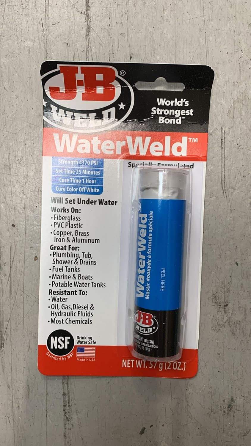 J-B Weld 8277 WaterWeld Underwater Epoxy Putty - 2 oz by J-B Weld ...