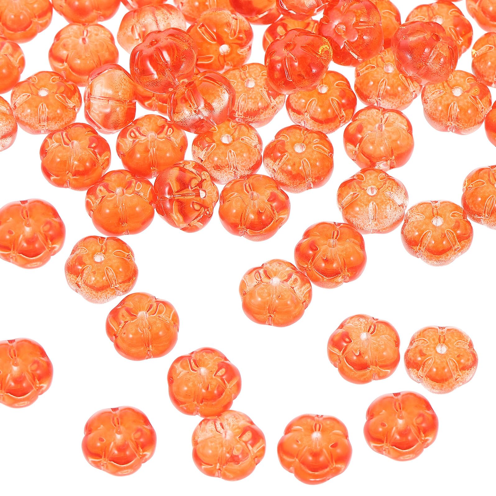 jojofuny 400 Pezzi Perline Zucca Lisce per Bracciali e Collane Materiale DIY per Gioielli Facilitato per Creazioni Artigianali Halloween e Ringraziamento