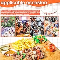 Vista 7 de MotBach Paquete de 200 bandejas de papel a cuadros de 1/4 libras desechables para botes de papel pequeños, recipientes para platos, 0.25 libras