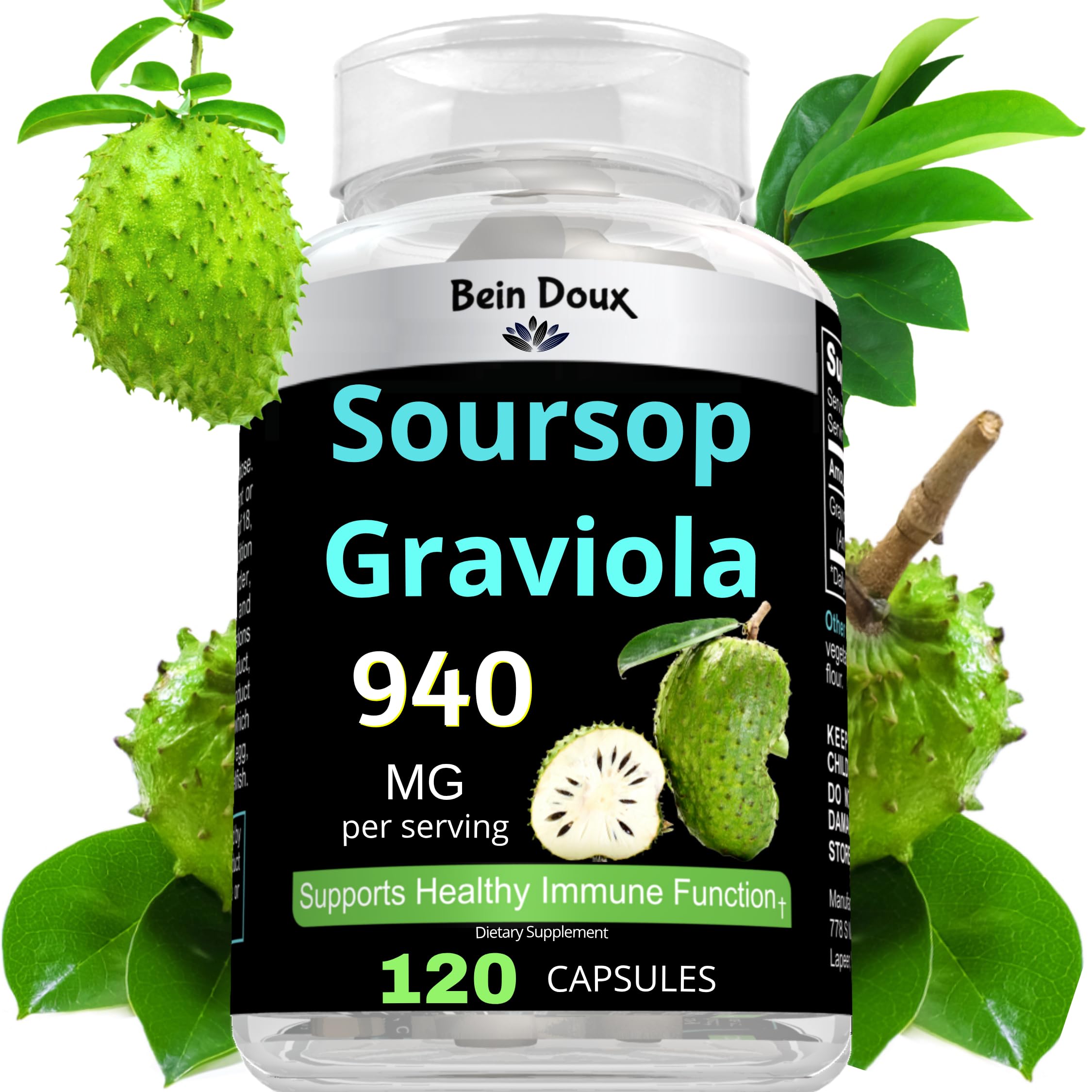 BEIN DOUX Soursop Graviola Capsules