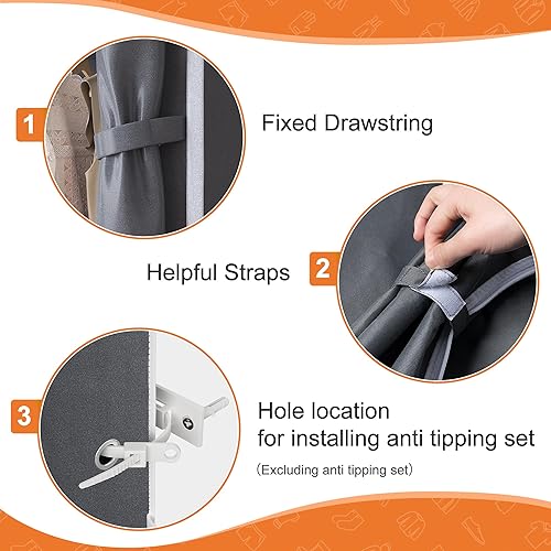 Miniatura 8 de Raybee Funda para estante de ropa, funda de tela para estante de ropa con cremallera, funda de perchero con ventana transparente de PVC y 8