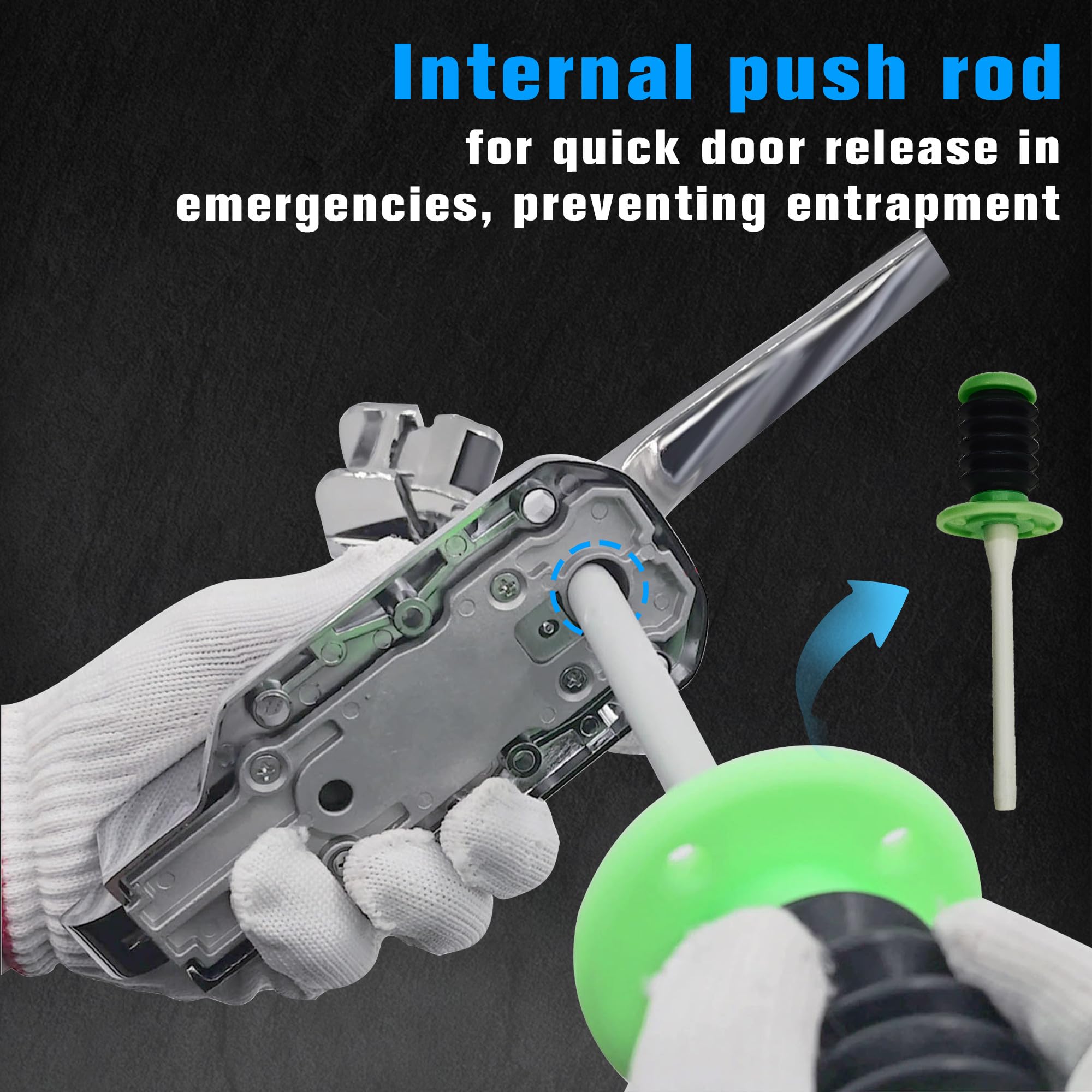 Walk-in Freezer Door Handle Replacement Kit - Stainless Steel Latch With Interior Release