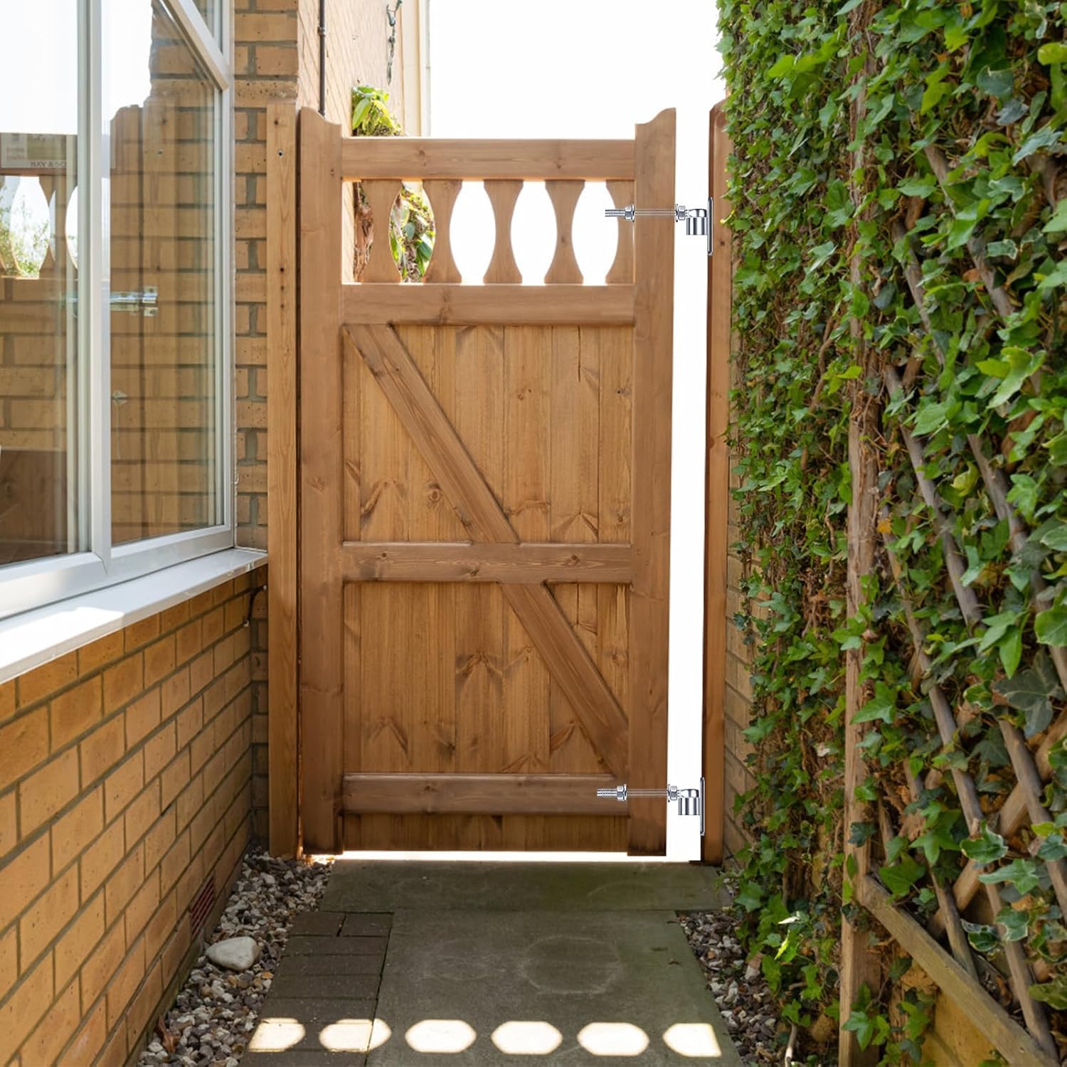 Cerniere per Cancello, Confezione da 4 Cerniere per Porte, Cerniere Pesanti per Cancelli in Acciaio Inossidabile, per Cancello da Fattoria/Cancello da Giardino/Recinzione in Legno, 150mm