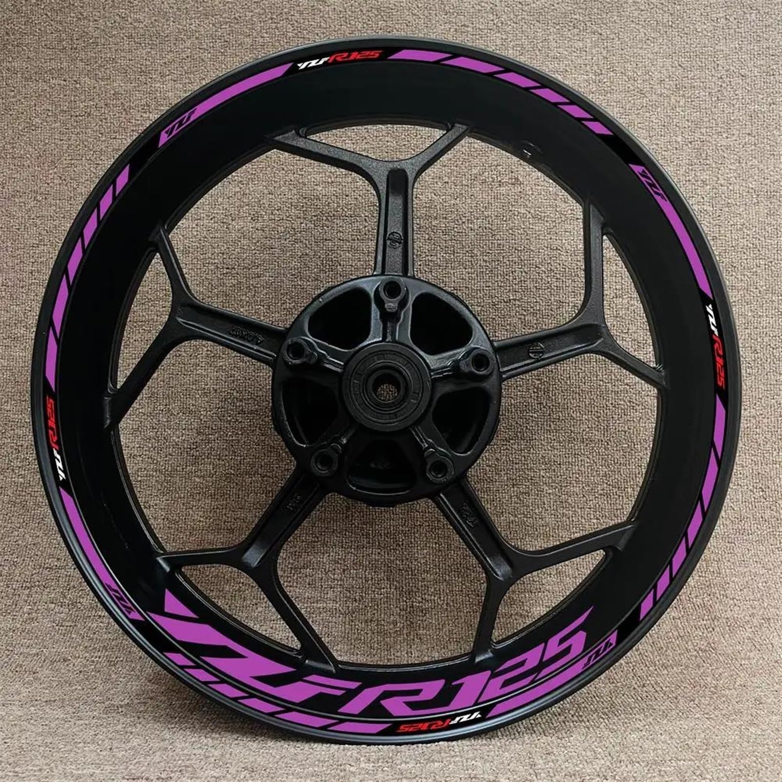 Stickers Motorcycle Accessories Reflective Rim Edge Stripes Wheel Stickers for YZF R125 YZFR125(Style 6)