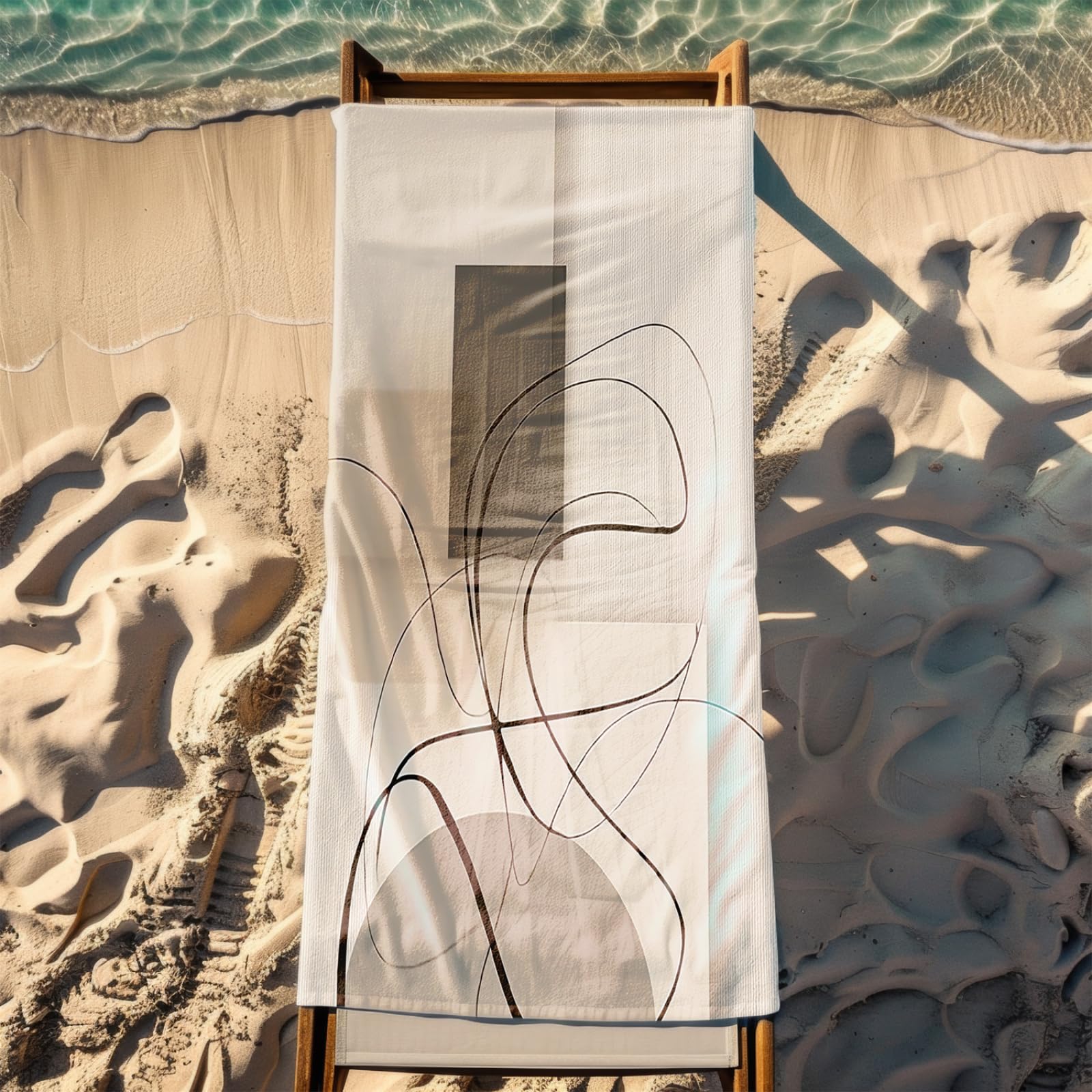 Genérico Toalla Playa Grande Arte Beige
