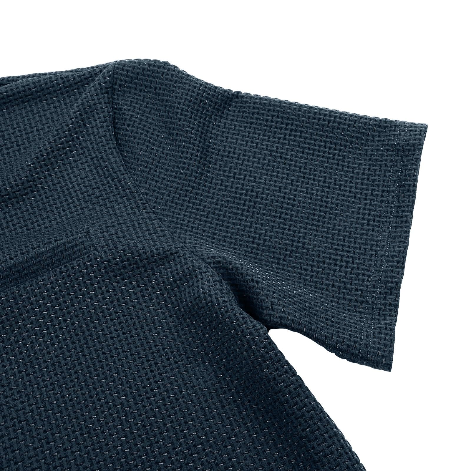 riou Polos Breeze Hombre Manga Corta - Barriga Cervecera, Elástica y Secado Rápido, Cuello Texturizado para Golf y Casual Trabajo Transpirable Ultra Cómoda