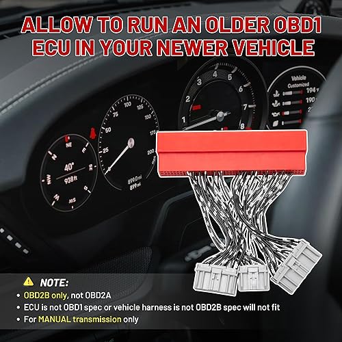 Miniatura 7 de RED WOLF Adaptador de arnés de puente de conversión OBD2B a OBD1 ECU para Honda Accord 1998-2002, Honda Civic 1999-2000, Acura Integra 2000-2001
