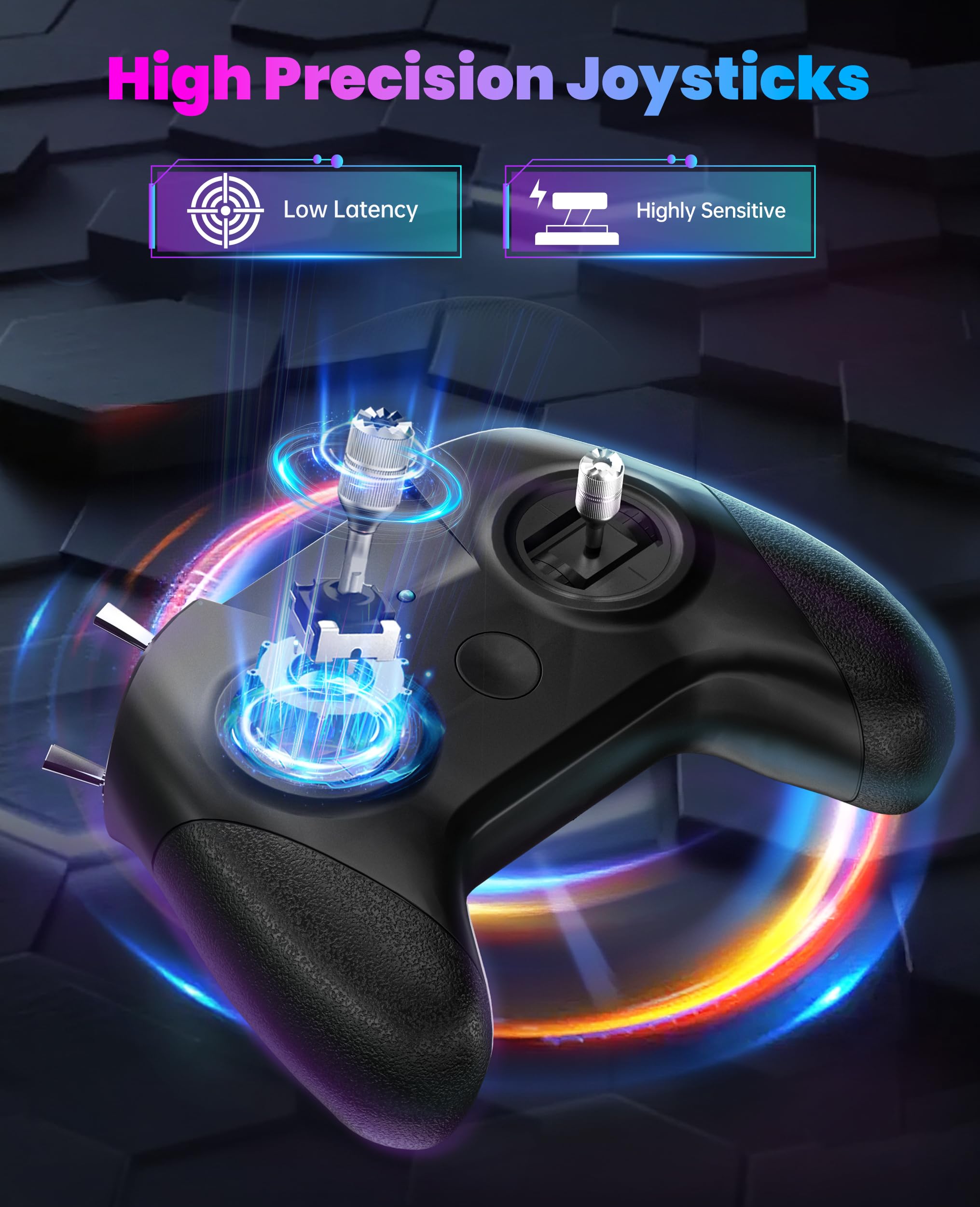 STARDRONE Telecomando Simulatore Volo Drone S8 8 Canali per Giochi FPV Drone, Supporto Sistemi & Piattaforme Popolari Piloti Principianti e Professionisti (Moda (Nero)