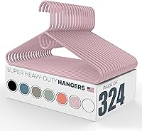 Vista 128 de Neaties Perchas de ropa súper resistentes, paquete de 20 (24 unidades), fabricadas en los Estados Unidos, capacidad de 10 libras, perchas