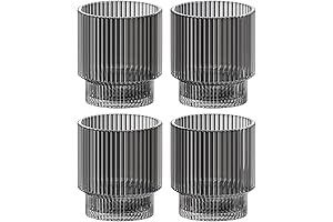 American Atelier Vintage Art Deco Fluted Drinking Glasses: Timeless Elegance for Modern Entertaining