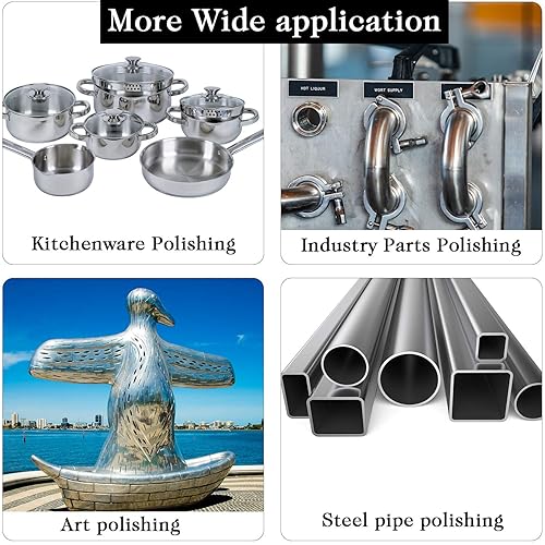 Miniatura 6 de Blulu Compuesto de pulido de metal de 9.8 onzas (10.58 oz), color verde y blanco, compuesto de pulido de cuero, compuestos para afilar cuchillos