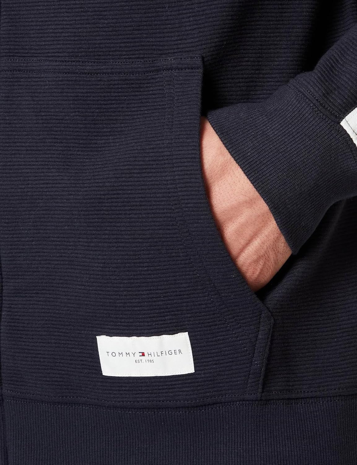 Tommy Hilfiger Men's Lounge Zip Hoodie, Blue, M