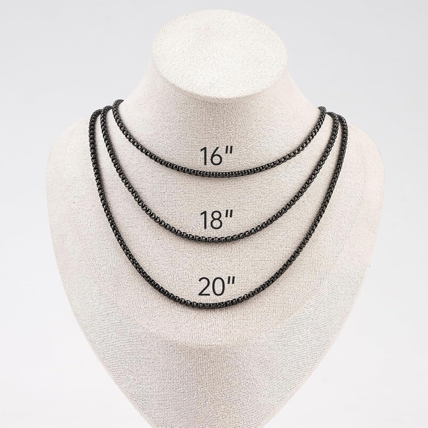 YOUBEIYEE 10PCS Black Square Rolo Chain Necklace for Men and Women Stainless Steel Chains for Jewelry Making Necklaces Bulk (18inch) - Image 5