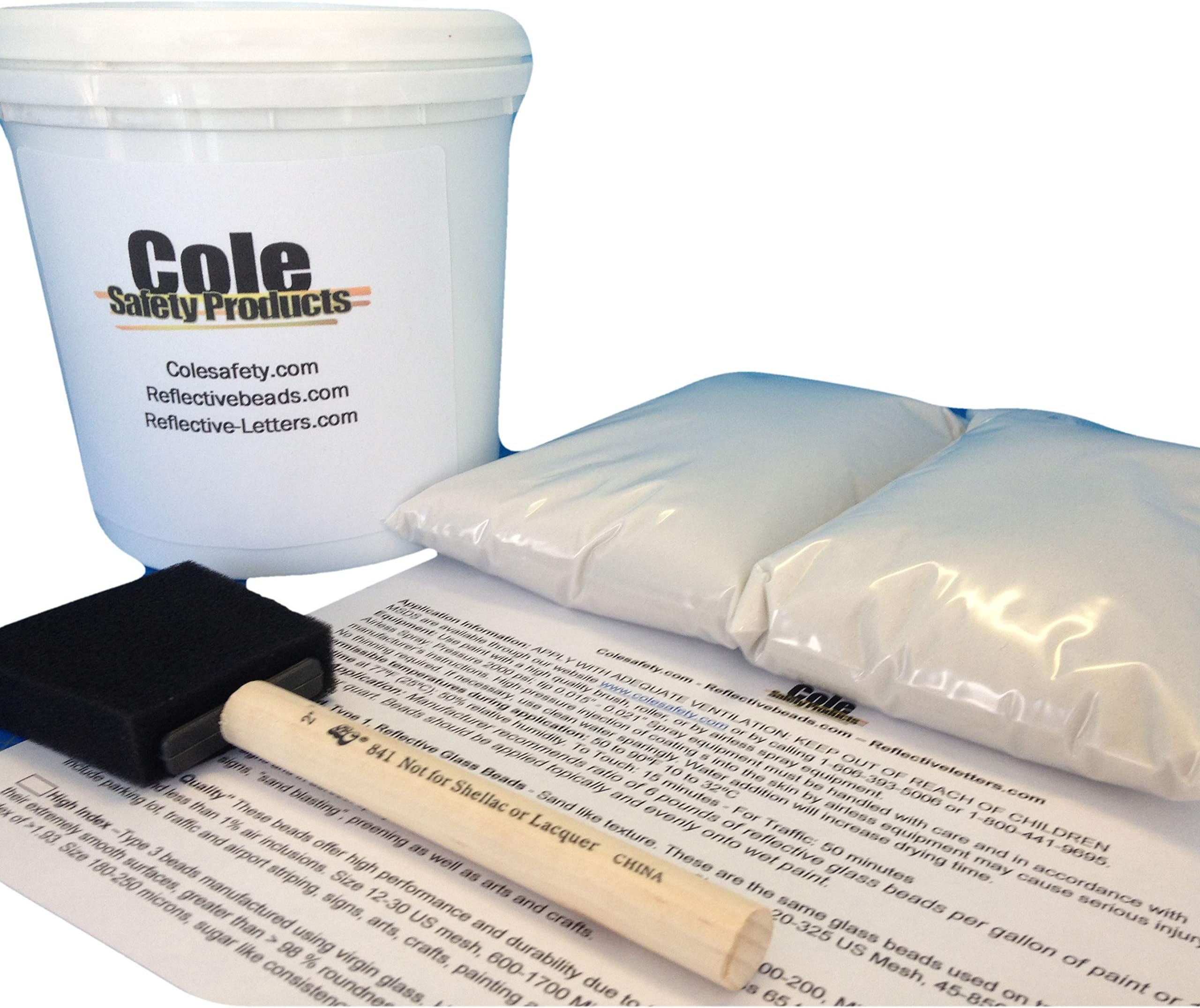 Acrylic Paint (Yellow) and Reflective Powder Glass Bead Combo