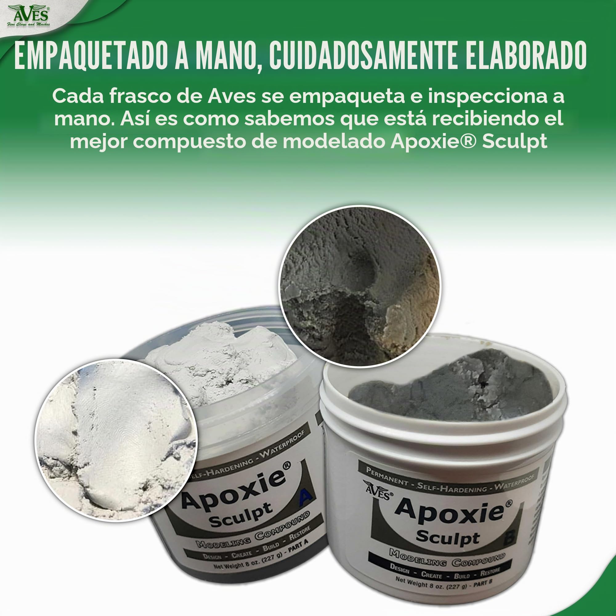Aves Apoxie Sculpt 1Lb - Pasta epoxy de modelado, 453,6 g, color blanco