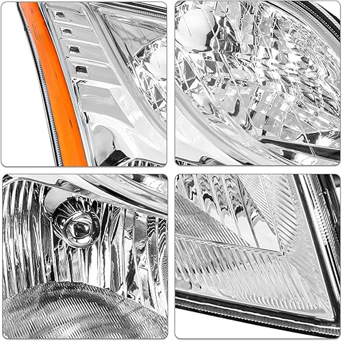 Miniatura 4 de SOCKIR Conjunto de faro delantero para Nissan Sentra 2010 2011 2012 conductor y pasajero lado cromado