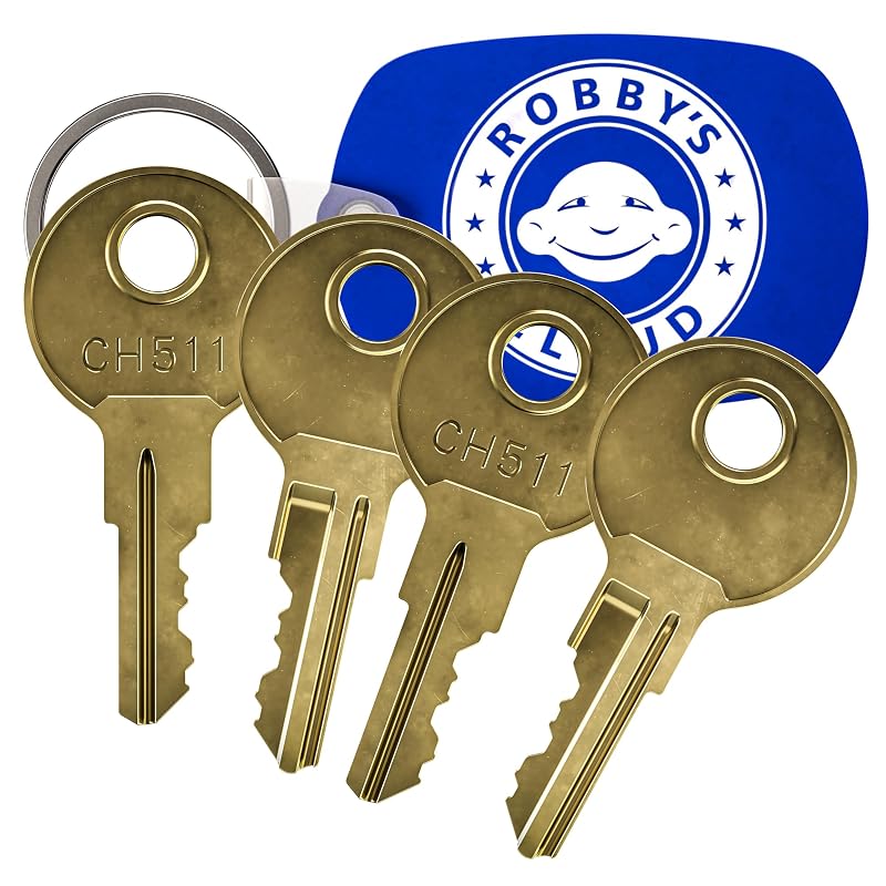 Chave de reposição CH511 para caixas de ferramentas de caminhão Robby's Cloud, kit com 4 peças