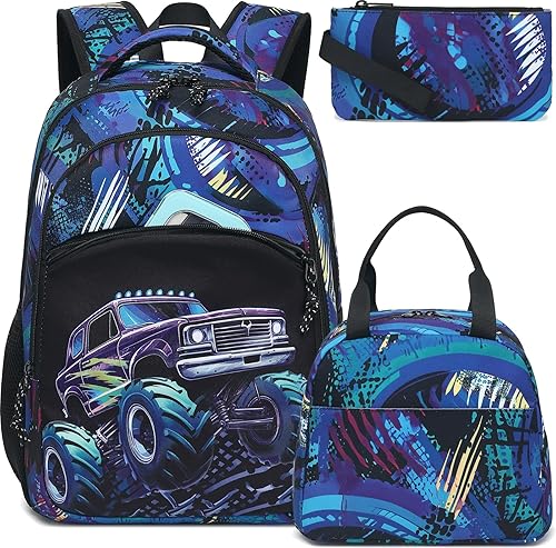 Mochila infantil para la escuela niños y niñas bolsa de libros para preescolar con caja de almuerzo juego de estuche para lápices de primaria jardín