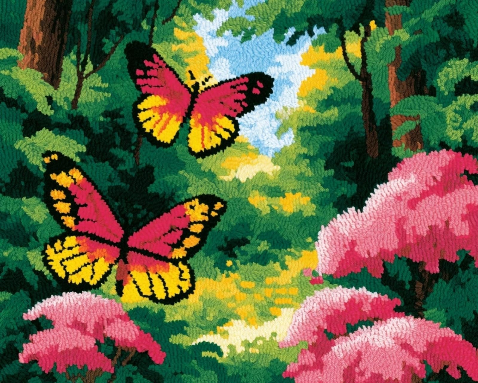 Wallphantom Rug Making Kit for Adults Beginners,Forest Butterfly