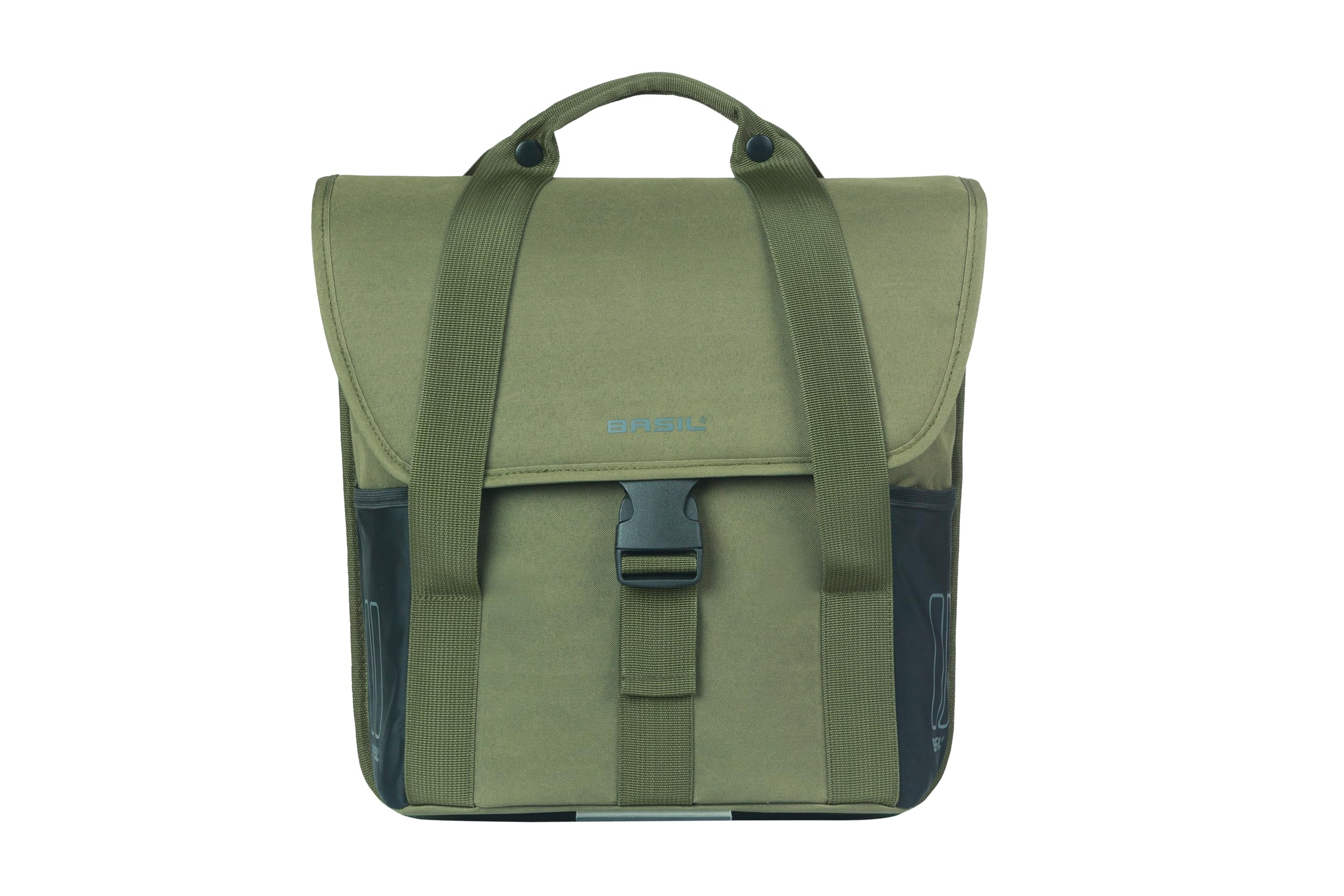 Basil Go Single Bag Shopper - 16 l, zielona, wodoodporna, idealna na wycieczki po mieście, zakupy i do codziennego użytku