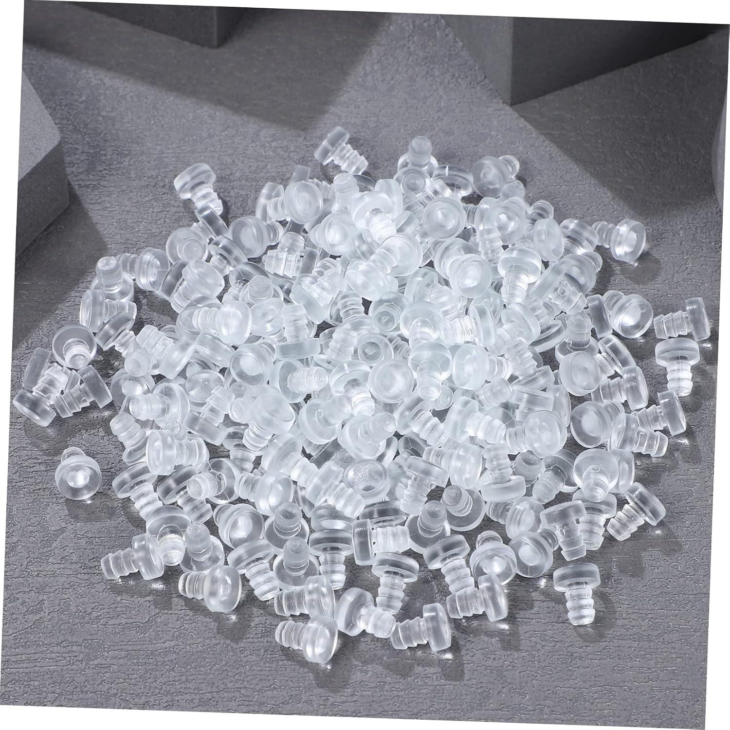 200pcs Shockproof Rubber Particles Table Protector Door Stopper Cabinet Door Bumper for Hardwood Floors PVC Material Noise Reducing Sufficient Quantity