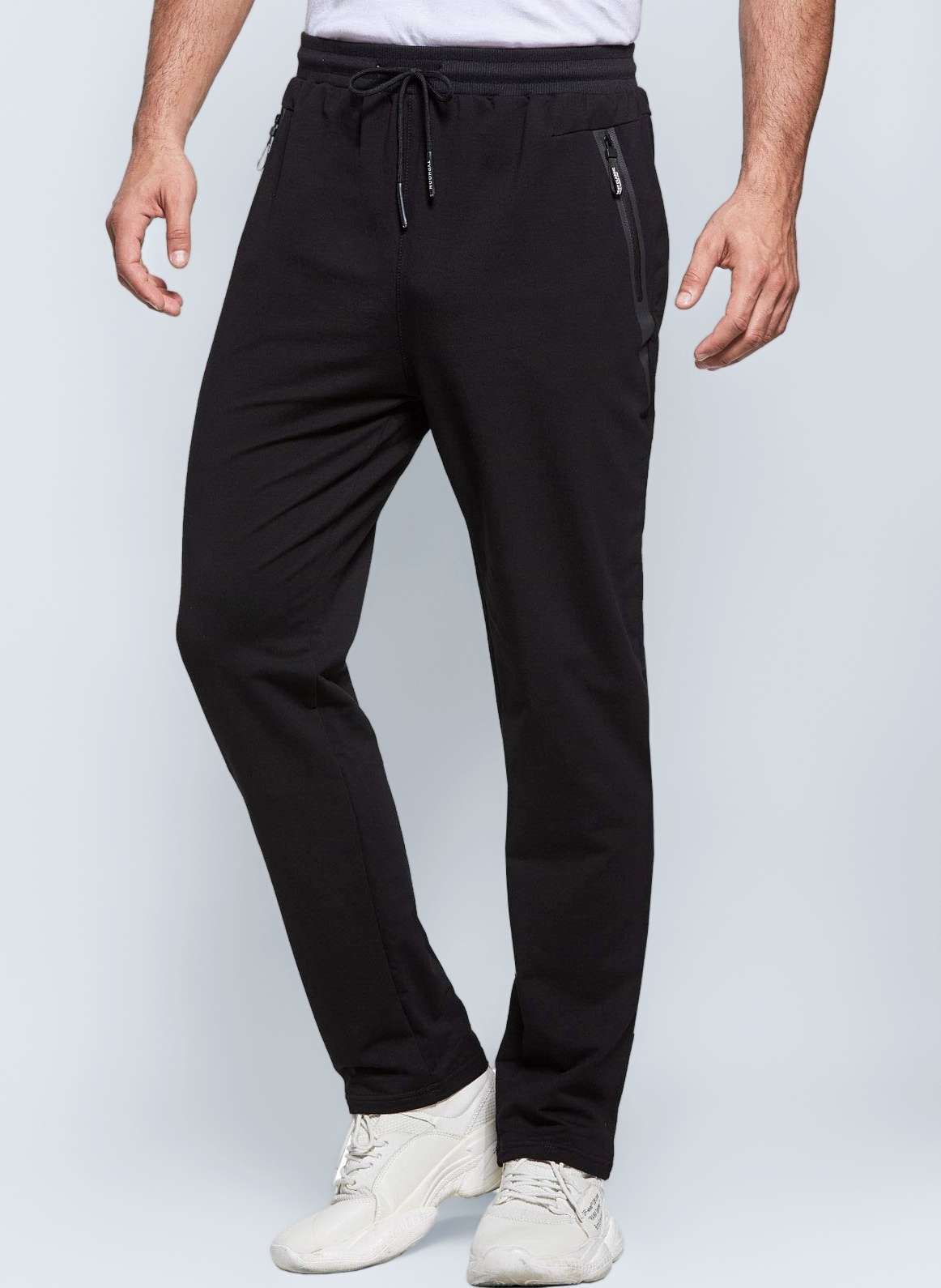 Tracksuit Bottoms Mens Joggers Slim Fit Gym Sports with Zip Pockets