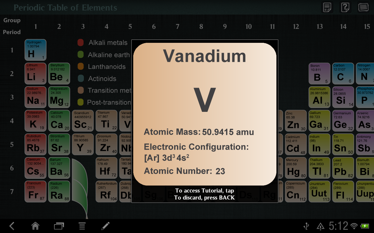 Periodic Table of Elements - App on Amazon Appstore
