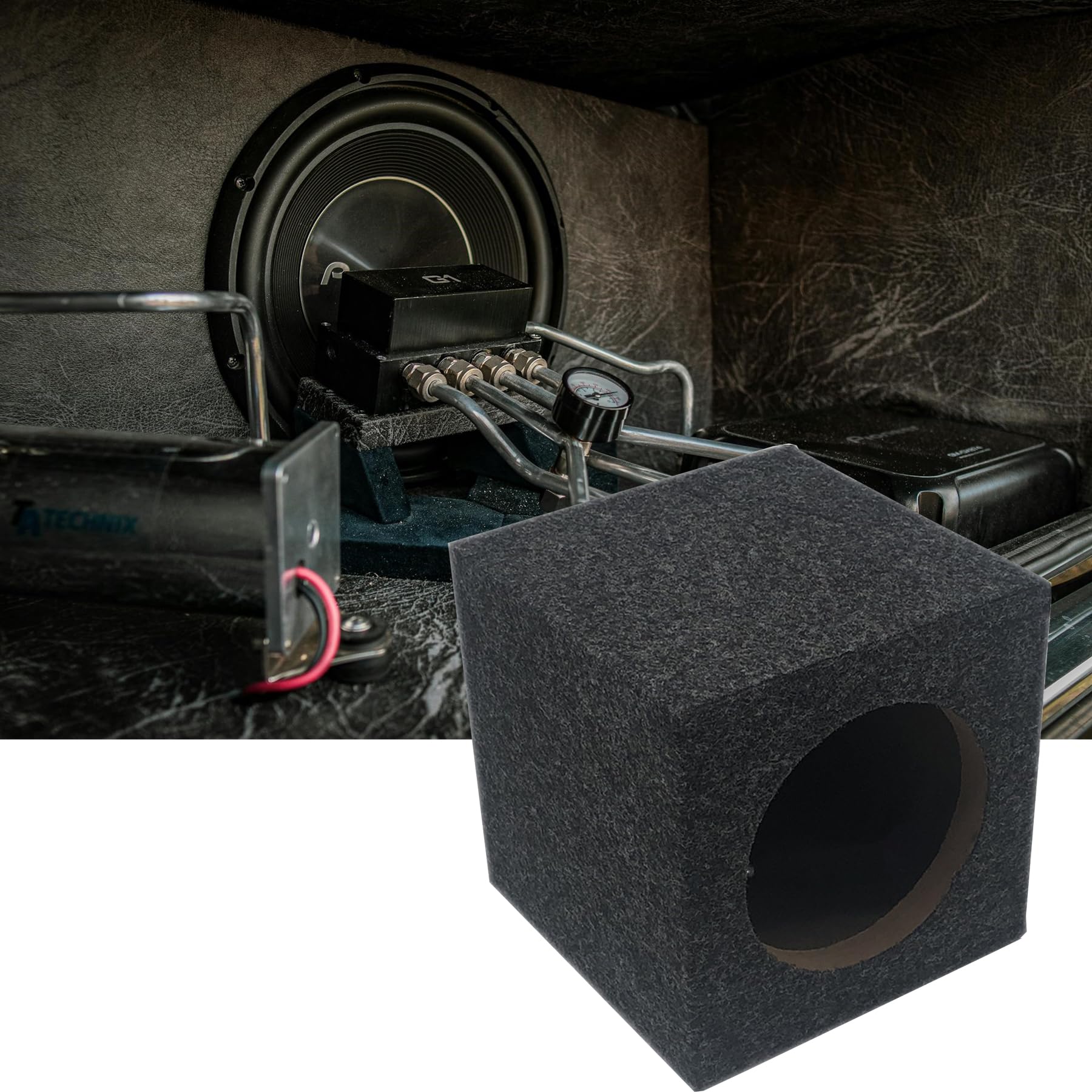 Custodia per subwoofer per auto, robusta cornice sigillata, migliora la qualità audio per casa, veicolo, pubblico (16,5 cm)