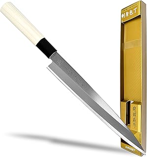 Seki Japan TSUBAZO Japanese Sushi Chef Knife, Stainless Steel Sashimi Yanagiba Knife, Shiraki Handle, 210 mm (8.3 in)