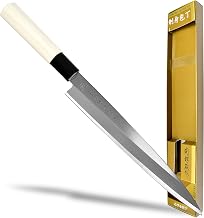 Seki Japan TSUBAZO Japanese Sushi Chef Knife, Stainless Steel Sashimi Yanagiba Knife, Shiraki Handle, 210 mm (8.3 in)