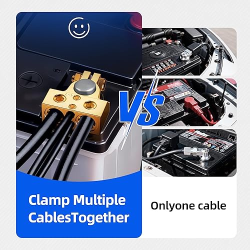 Miniatura 5 de Conectores de terminal de batería Sunmorn, terminales de batería de 0246810 AWG, terminal de batería de automóvil de servicio pesado, terminal de