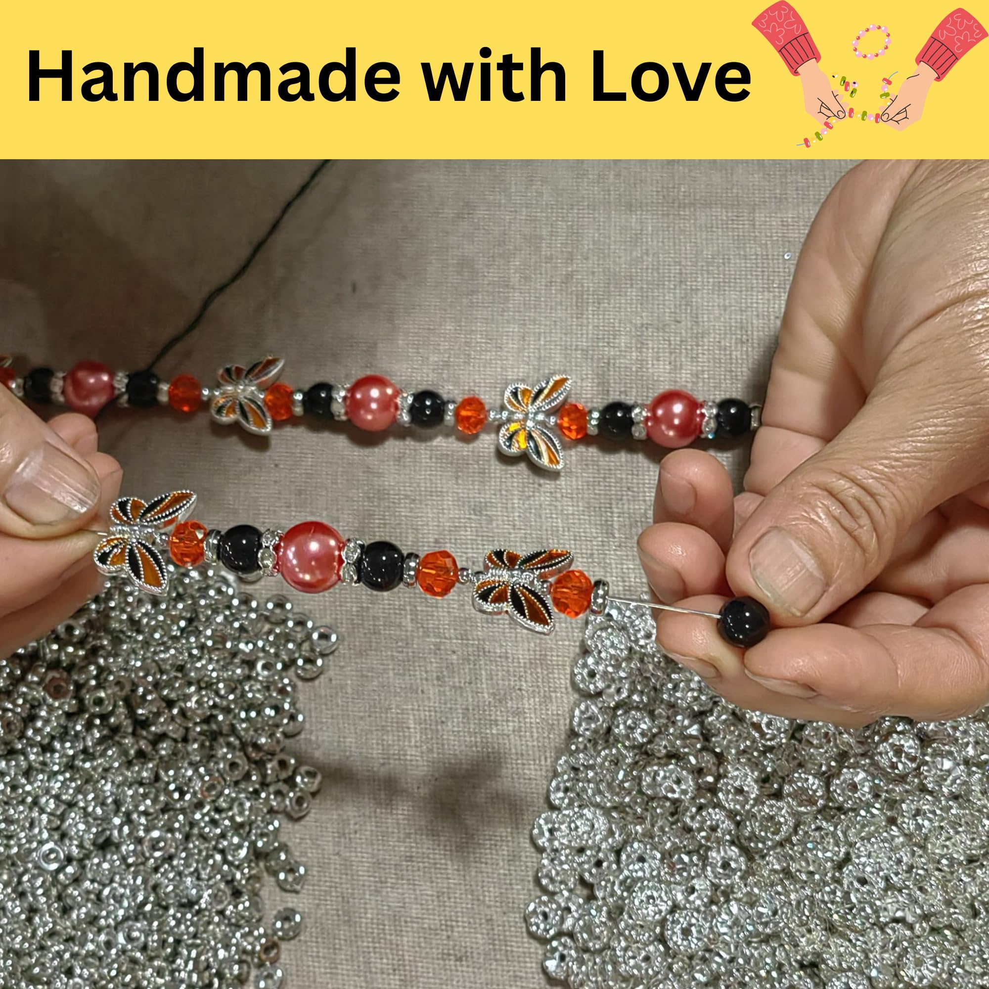 Pulsera de mariposa – Joyería de mariposa regalo para mujeres y niñas – Pulsera elástica de regalo para amantes de la mariposa naranja
