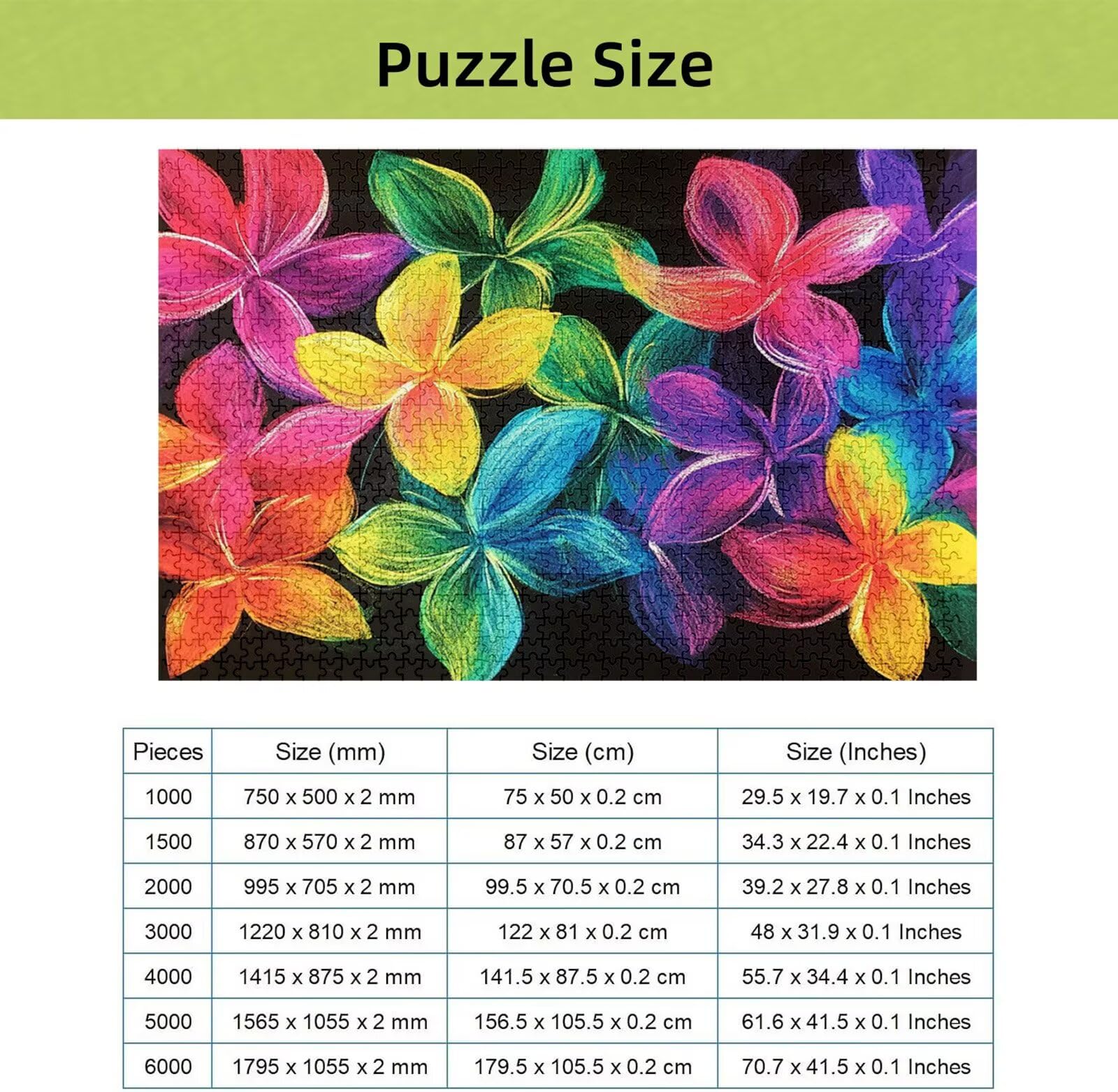 Puzzle 2000 sztuk dla dorosłych, kolor puzzli z wykwintnym pudełkiem do pakowania, 2000 sztuk wyzwanie puzzle dla dorosłych, kwiat puzzle dla całej rodziny, kobiety i mężczyzn prezent świąteczny H-36