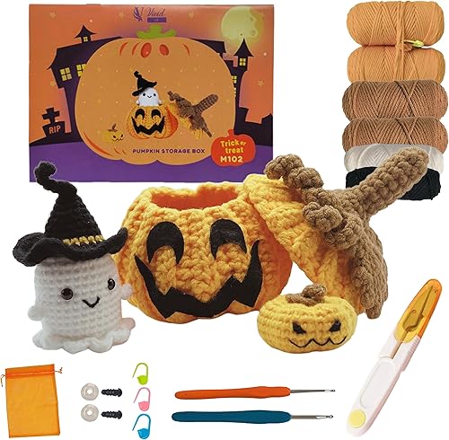 VividVie Kit de ganchillo para principiantes, kit completo de ganchillo con hilo de cinta preiniciada paso a paso tutoriales en video, incluyendo disponible en Yaxa Colombia