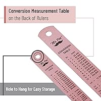 Vista 42 de Mr. Pen Reglas de acero, 6, 8, 12, 14 pulgadas, reglas de metal, paquete de 4