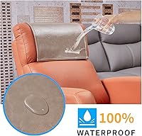 Vista 2 de Protector de reposacabezas reclinable antideslizante, fundas lavables de piel sintética para reposacabezas para silla reclinable, fundas