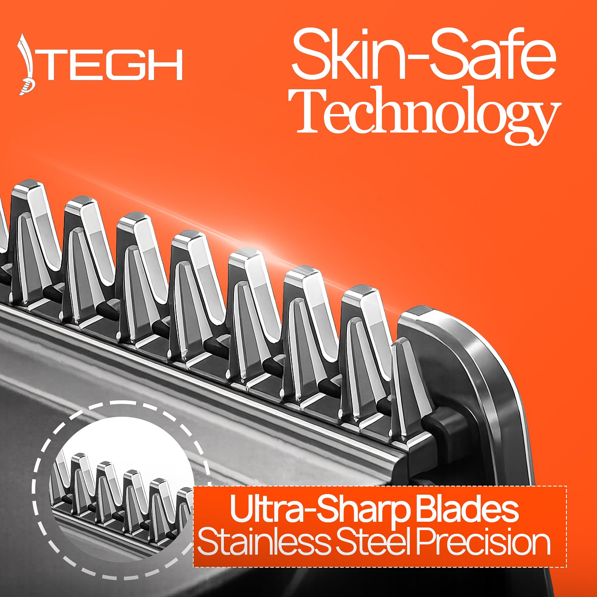 TEGH Corpo Capelli Inguine Trimmer Impermeabile Body Groomer Rasoio Ricaricabile Lama in Ceramica Pubica Capelli Trimmer Pelle--Friendly Rasoio Ascelle Torace Rasoio