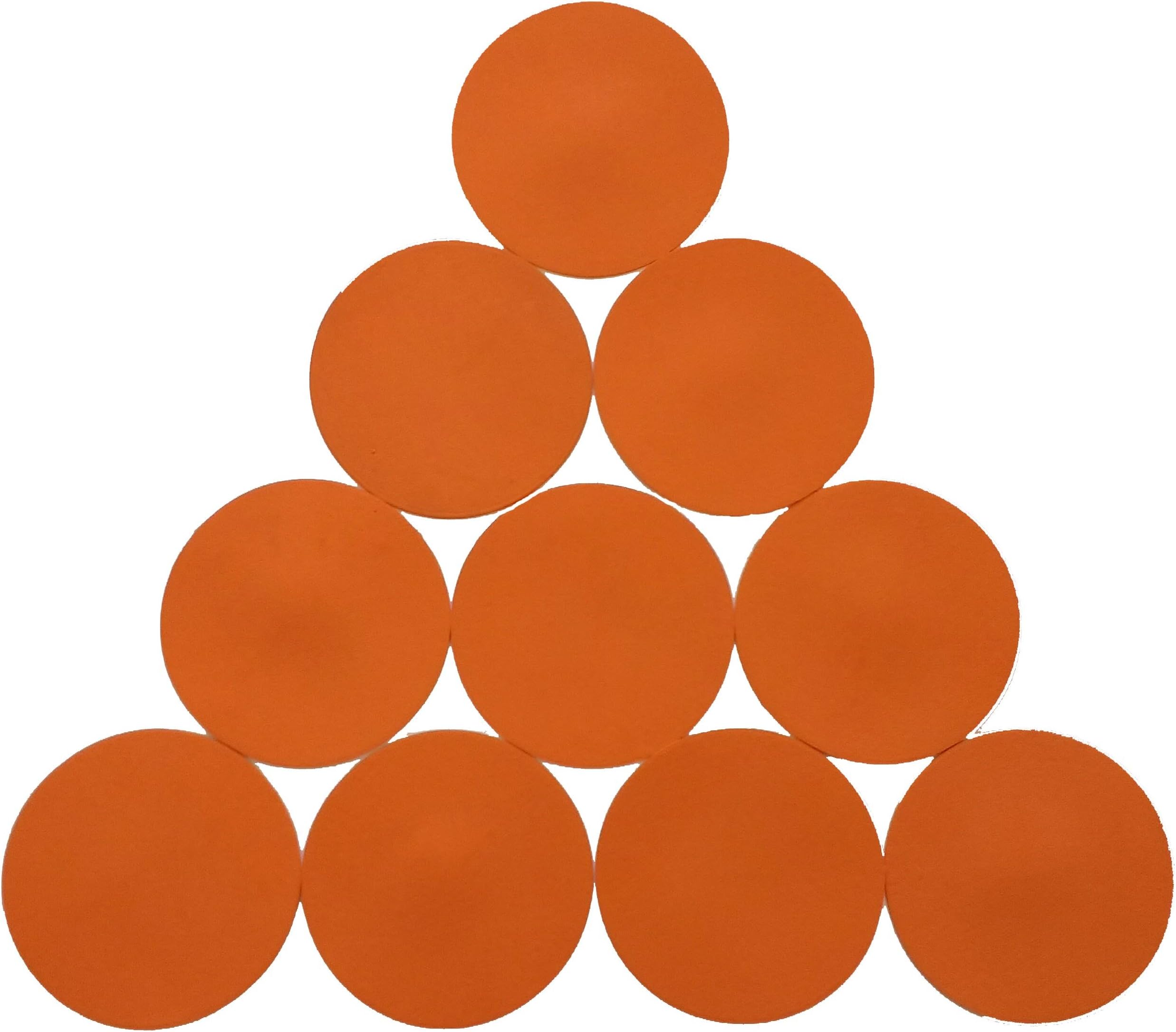 Orono Sports 1 Set of 10 Flat Rubber DISC SPOT Markers for Indoor Soccer Futsal Basketball