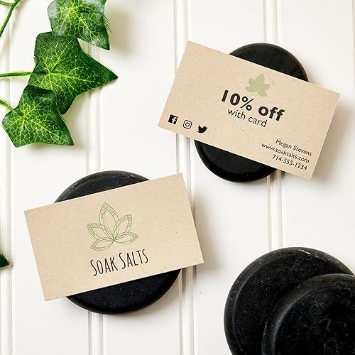 Miniatura 6 de Avery Tarjetas de visita Kraft Brown con tecnología Sure Feed, 2 x 3.5 pulgadas, láserinyección de tinta, 150 tarjetas de visita imprimibles,