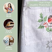 Vista 556 de Maison d' Hermine Delantal 100% de algodón para mujeres con bolsillo de cocina delantal de chef para hombres, decoración de Pascua