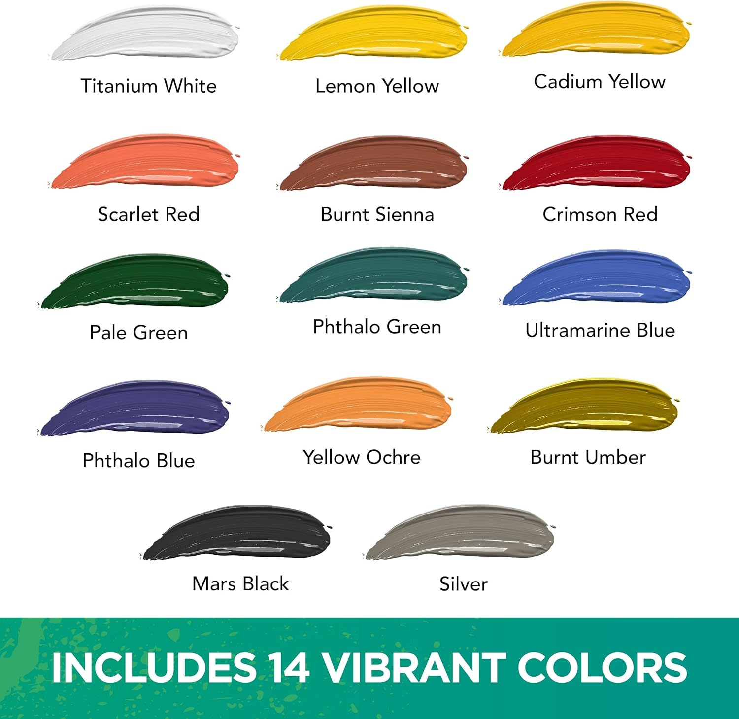 Norberg & Linden Premium Acrylic Paint Set, 15 Large Tubes (4 oz Each) - Acrylic Paint Sets for Adults, Teens, Kids - Premium Painting Supplies - Includes 15 Vivid Colors