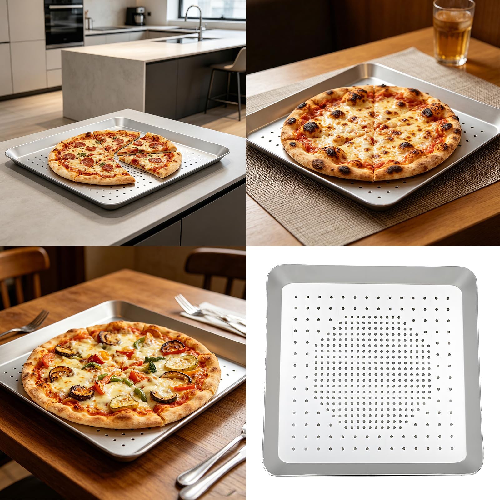 Generisch Pizzapfanne aus Aluminiumlegierung mit gleichmäßiger, 14 INCHES