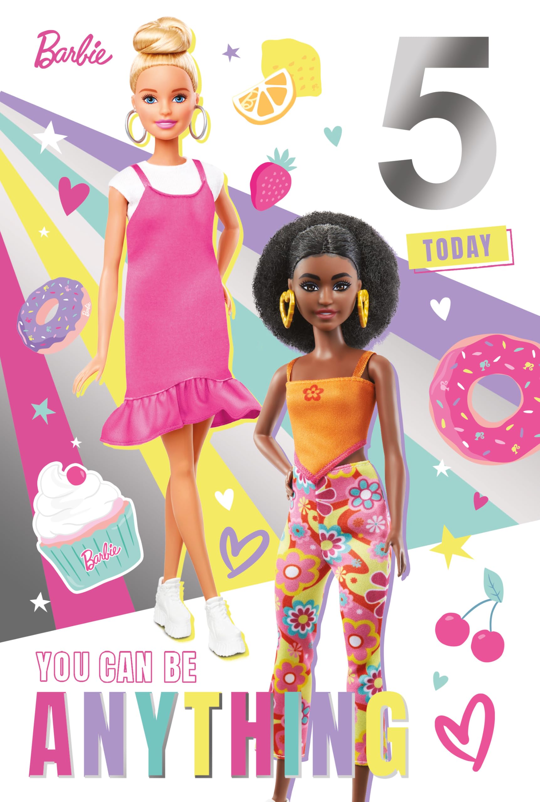Barbie Birthday Card with Age Sticker Sheet - Add in the Age