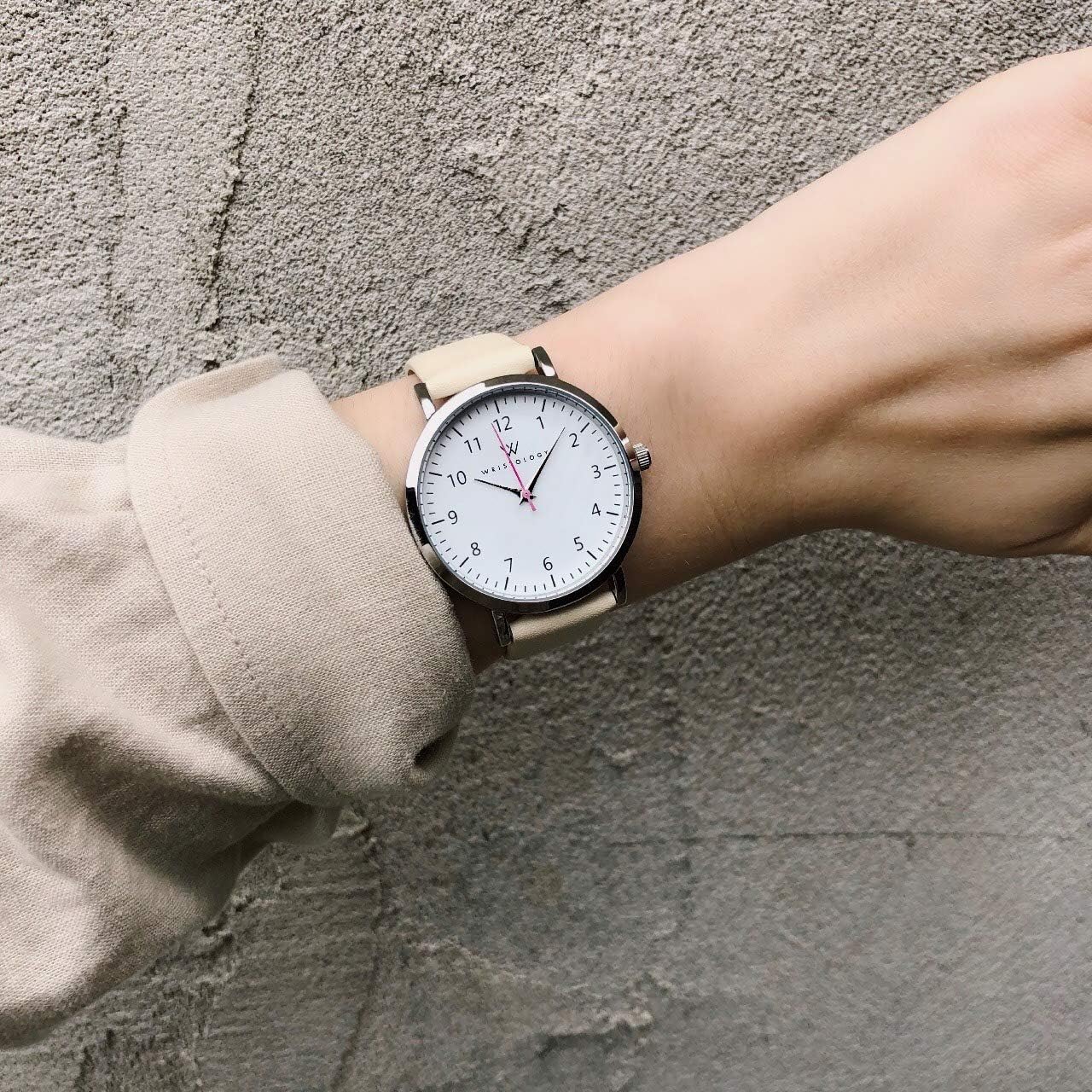 Wristology Maxi Numbers Womens Nurse Watch - Interchangeable Genuine Leather Strap Band - Large Easy to Read Boyfriend Size with Second Hand Men, Nurses, Teachers, Olivia - Image 5